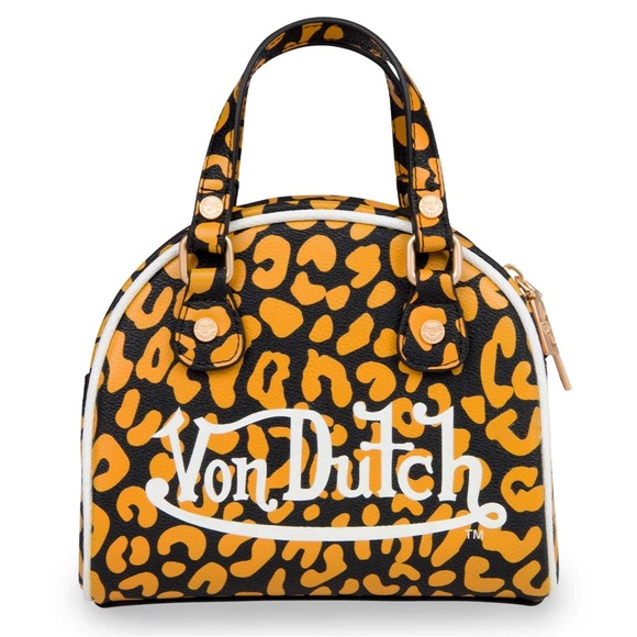 Von Dutch Cheetah Print Crossbody Satchel NWT - Picture 3 of 7